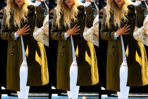 Kloe Kardashian fall coat